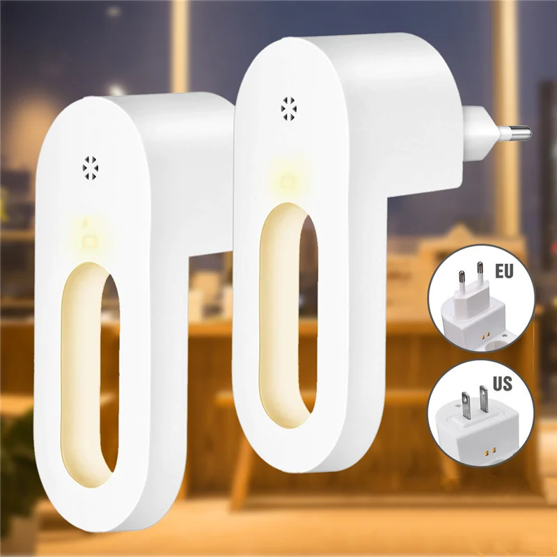 

New LED Wireless Night Light Bedroom Lamp USB Rechargeable Energy-saving Automatic Wall-Mounted Night Lamp