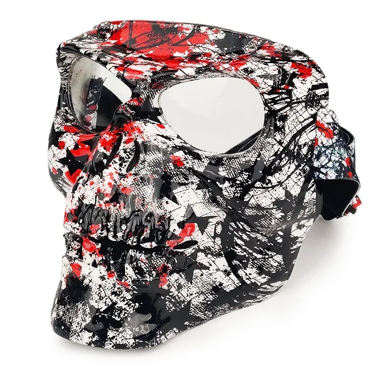 Пластиковая маска для езды на мотоцикле с черепом защитная очками