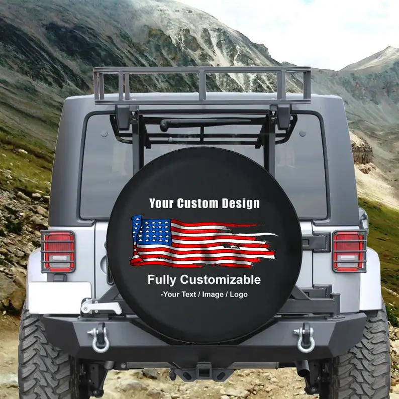 Custom Spare Tire Cover - Your Picture and Text - We Make it Happen! All Sizes - Full Color - Backup Camera or Not - Great Gift