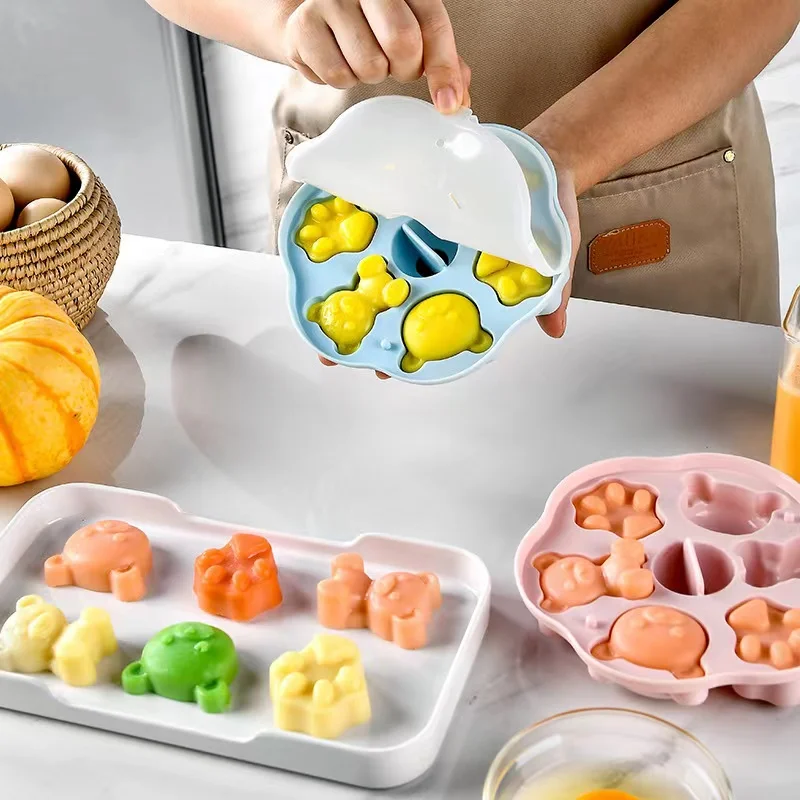 

Cute Bear Silicone Baking Moulds with Lid Cartoon Animal Cookies Cake Chocolate Mold Ice Cube Tray Home Gadgets Kitchen Tools