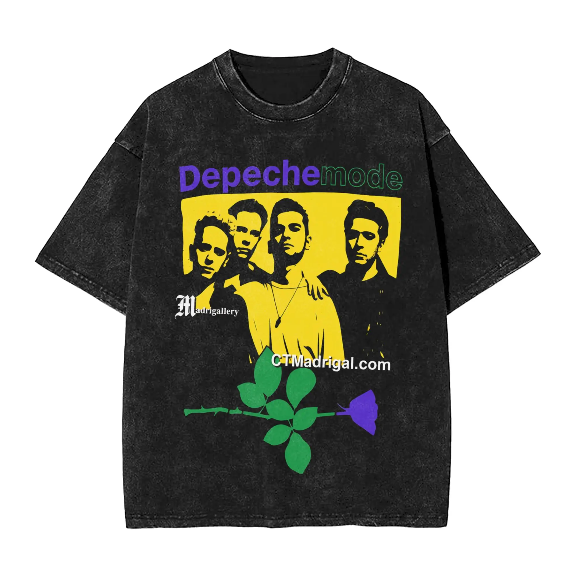Фото Черная футболка Depeche Mode Celebration, летняя уличная одежда, повседневные футболки в стиле Харадзюку для мужчин, свободные футболки с короткими рукавами №1