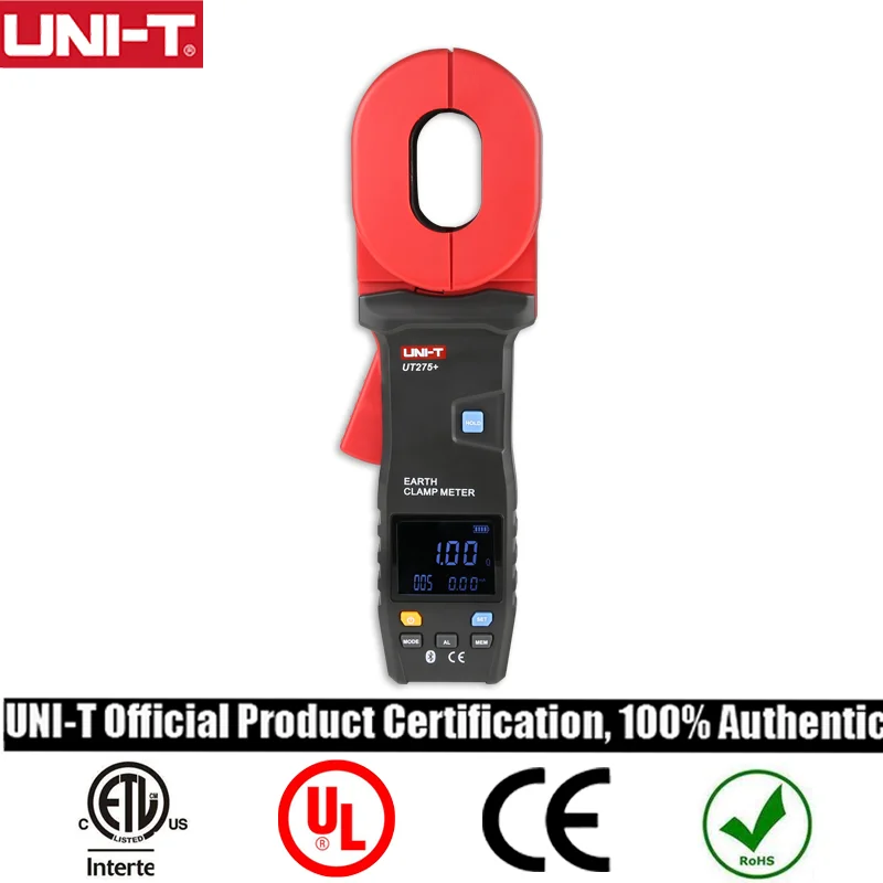 

UNI-T Resistance Tester UT272+/UT273+/UT275+ Clamp-On Ammeter USB Data Transmission LED Display AL Alarm Key Digital Megohmmeter