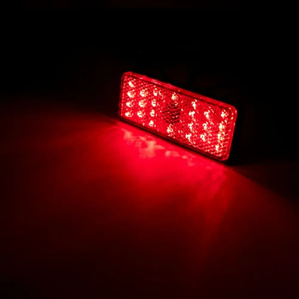 

24 светодиодный 12V прямоугольный задний тормоз мотоцикла поворотный сигнал отражатель задний стоп Предупреждение Боковой габаритный фонарь ATV Скутер грузовик