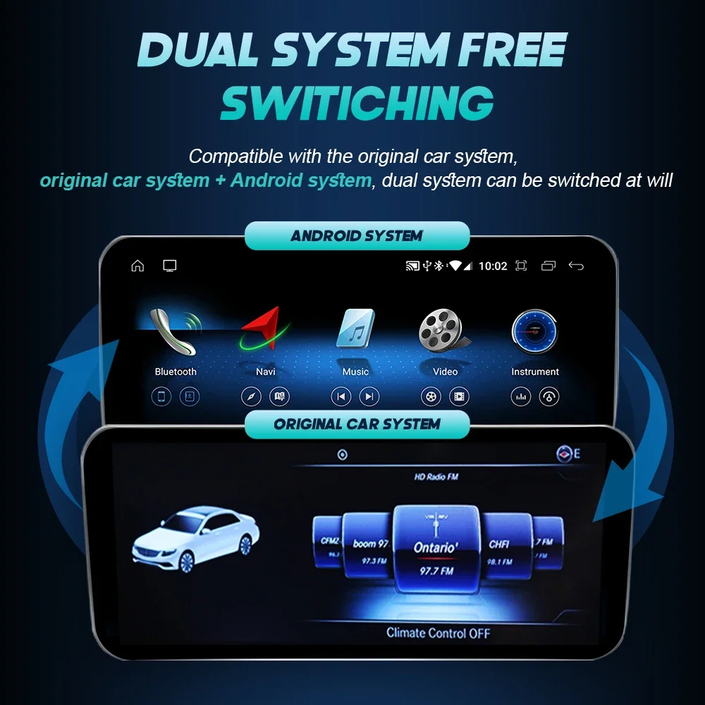 Android 14 8 + 256 беспроводной CarPlay для Mercedes Benz CLS Class C218 W218 X218 2010-2018 мультимедийный плеер