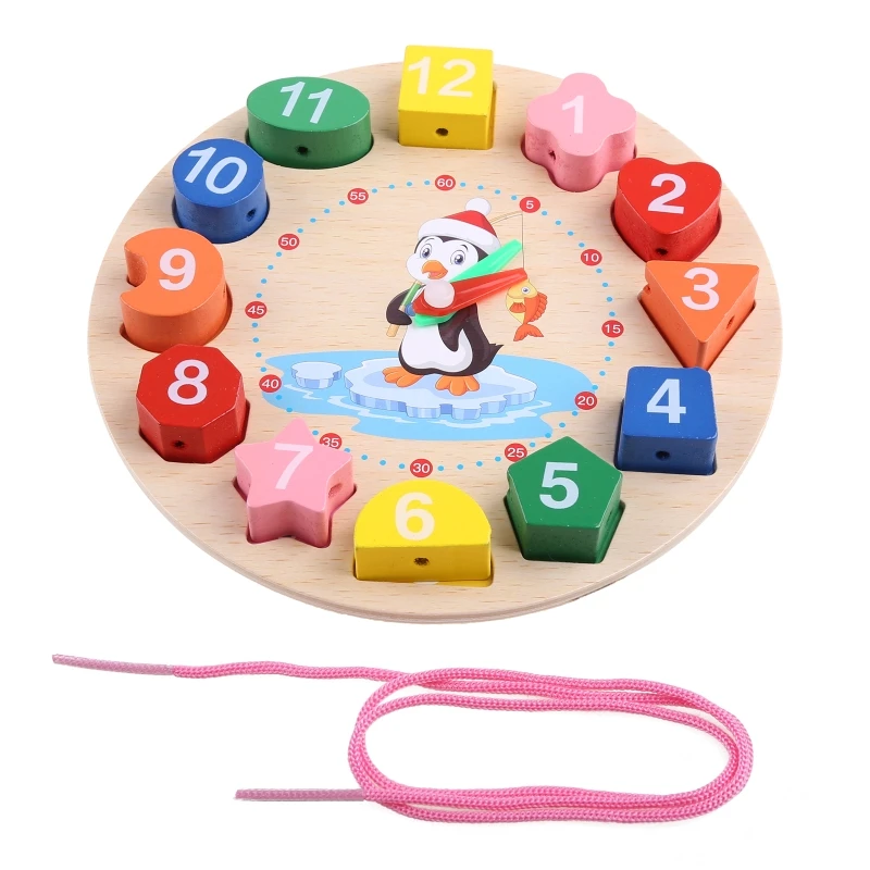 

Wooden Digital Clock Jigsaw Puzzle Toy Exercise Digital /shape /color Cognition