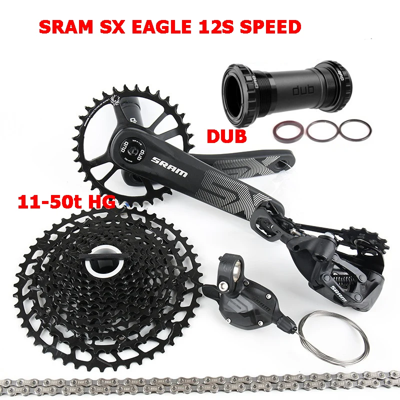 100% Original NEW SRAM SX EAGLE 1X12 12 Speed 12V 11-50T Bicycle Groupset DUB Crankset Shifter Lever Trigger Cassette Chain
