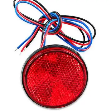 

1 шт. 12 В круглые задние фонари для мотоцикла, отражатель заднего бампера, светодиодный внешний фонарь для двигателя, стоп-сигнал, габаритный фонарь для автомобиля, грузовика