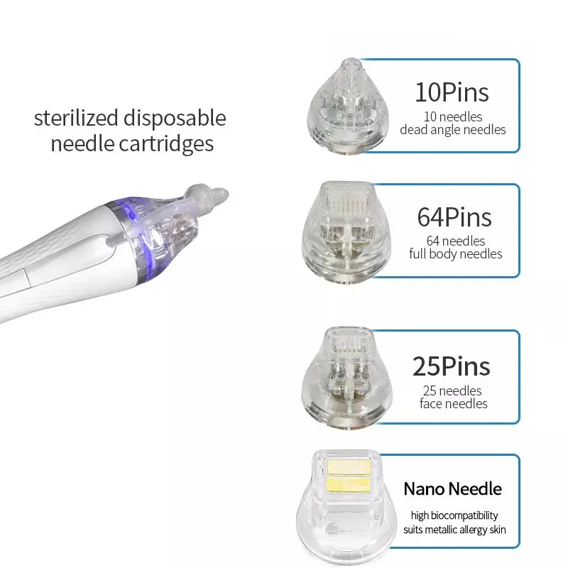 Fractional Microneedle rf Cartridge 10/25/64 pins Wholesale Disposable Nano Needle Micro Chip Consumable Micro Needle for Tattoo
