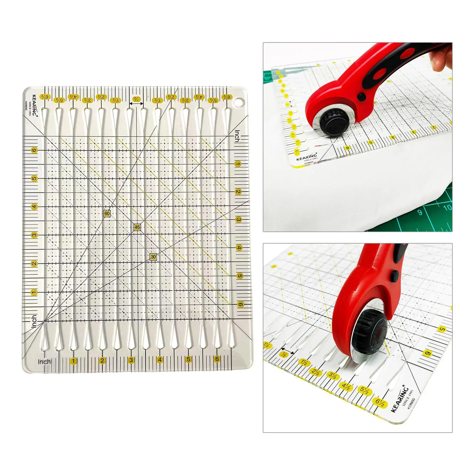 

Patchwork Aligned Ruler Transparent Drawing Ruler Office School Sewing Measuring Supplies Sewing Tailor Tools