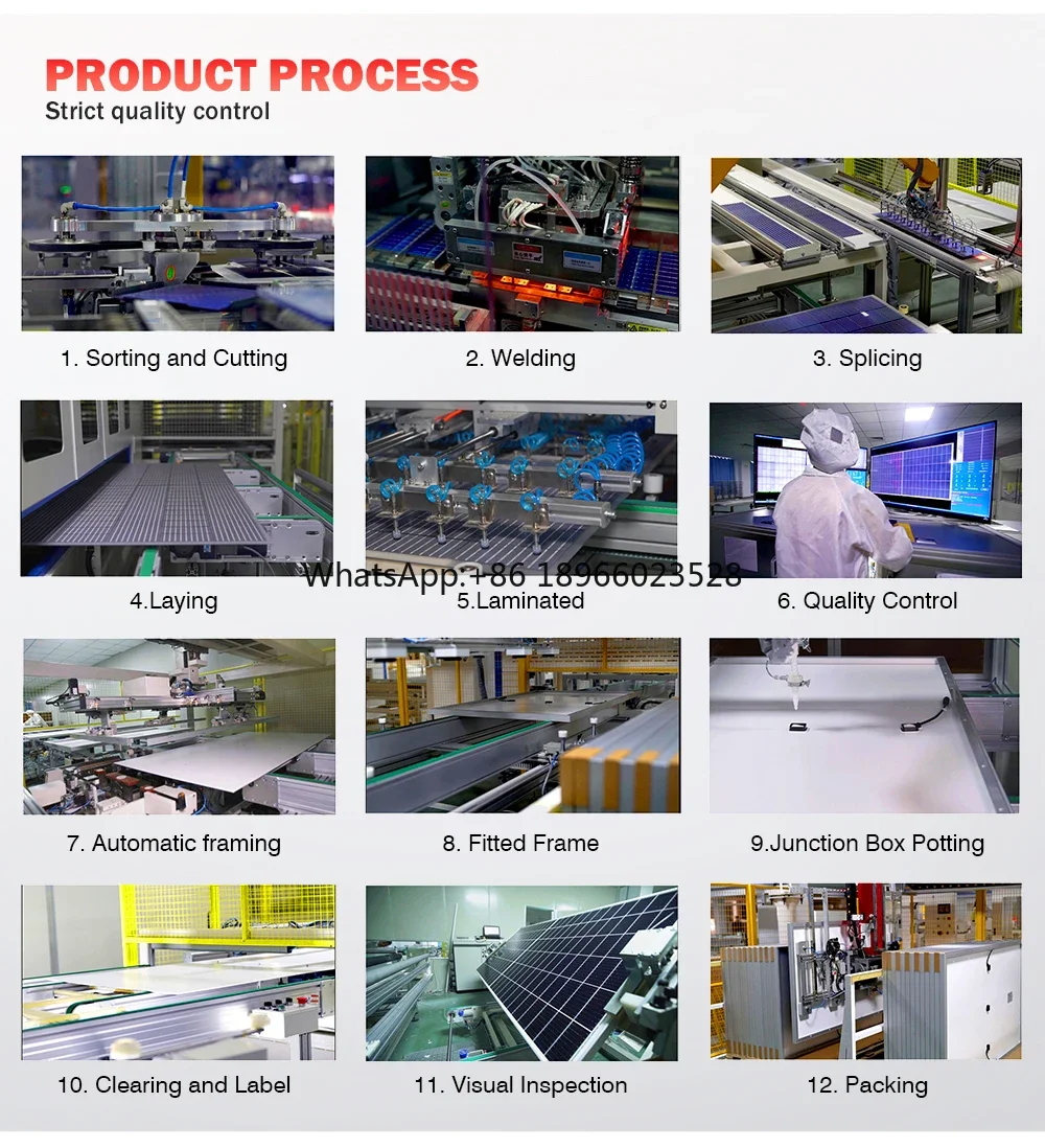 1 интеллектуальная солнечная панель 360 Вт 410 460 540 550 182-550 монокристаллический