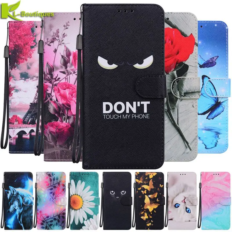 

Чехол для Samsung A14 женский кожаный чехол с цветочным рисунком животного для телефона Samsung Galaxy A14 A 14 женский чехол-кошелек