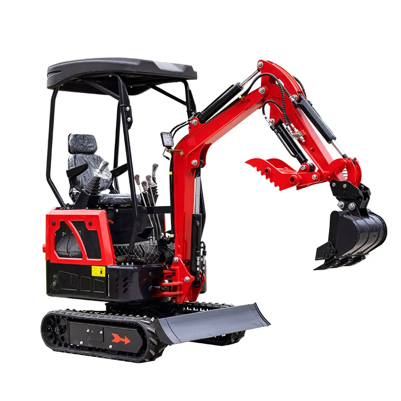 China small mini excavator 1 ton 1.5 ton with seat control boom swing breaker hammer for sale