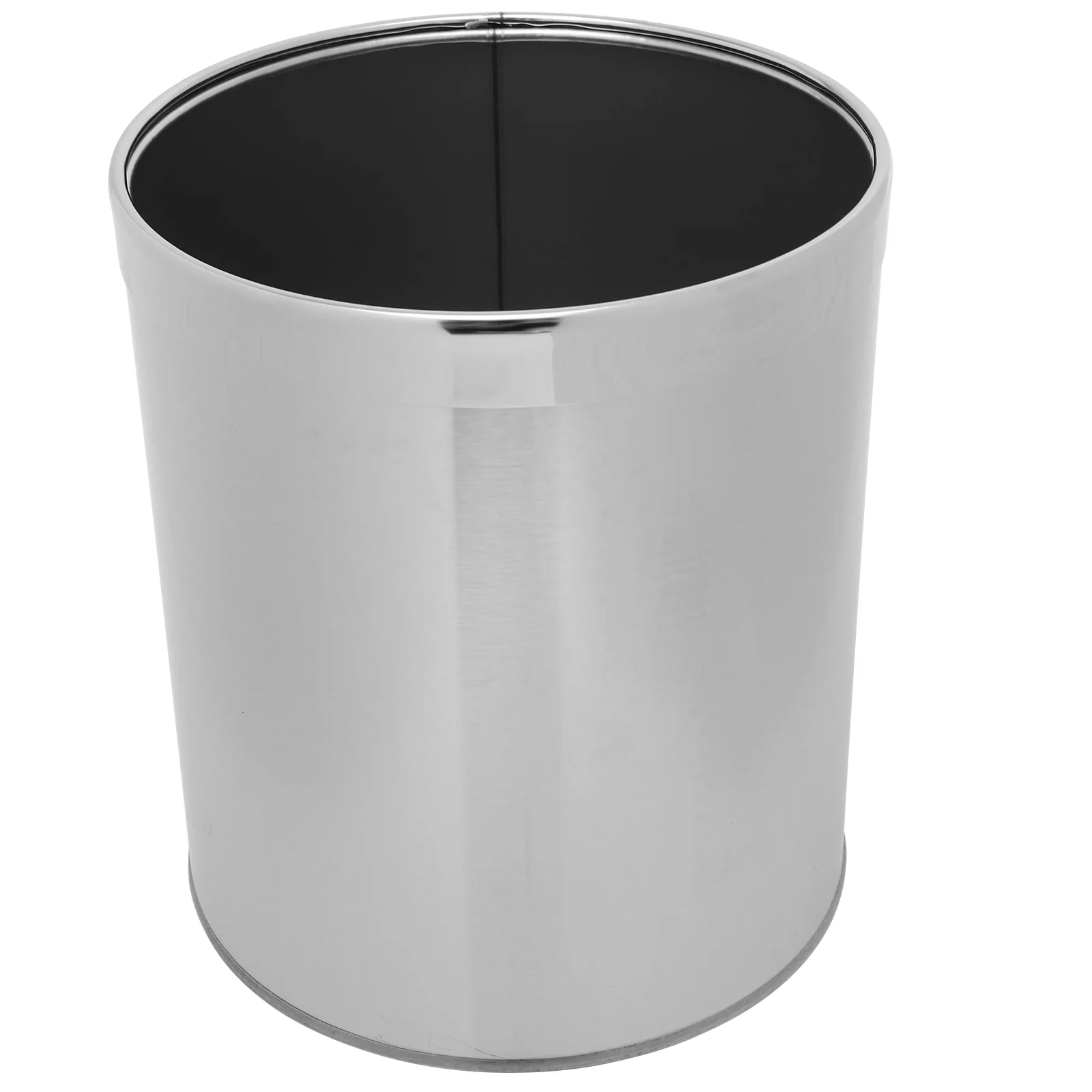 

Stainless Steel Waste Paper Bin Basket Waste Rubbish Trash Can Kitchen Garbage Can