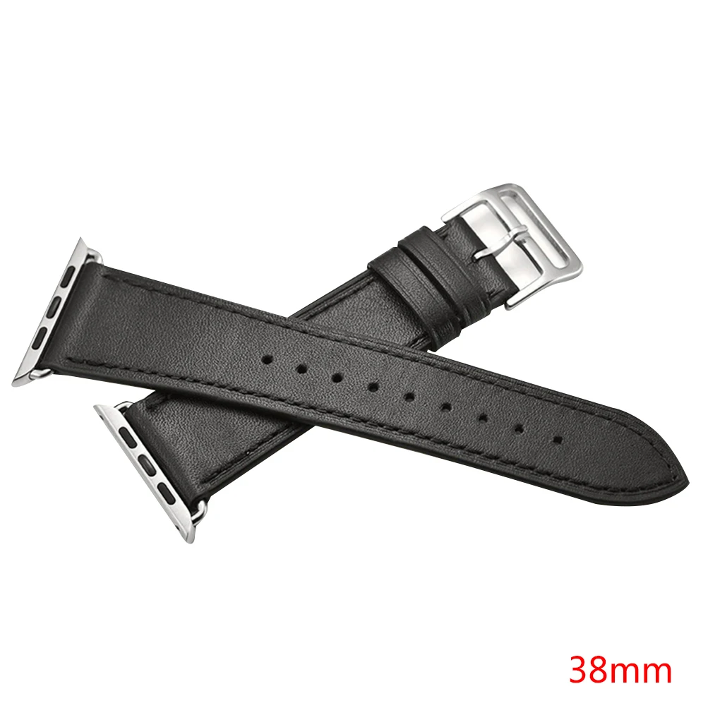 

Replacement for iWatch Series 1/2/3 38mm/42mm Leather Watch Strap Solid Color Watchband Sport Watch Bracelet