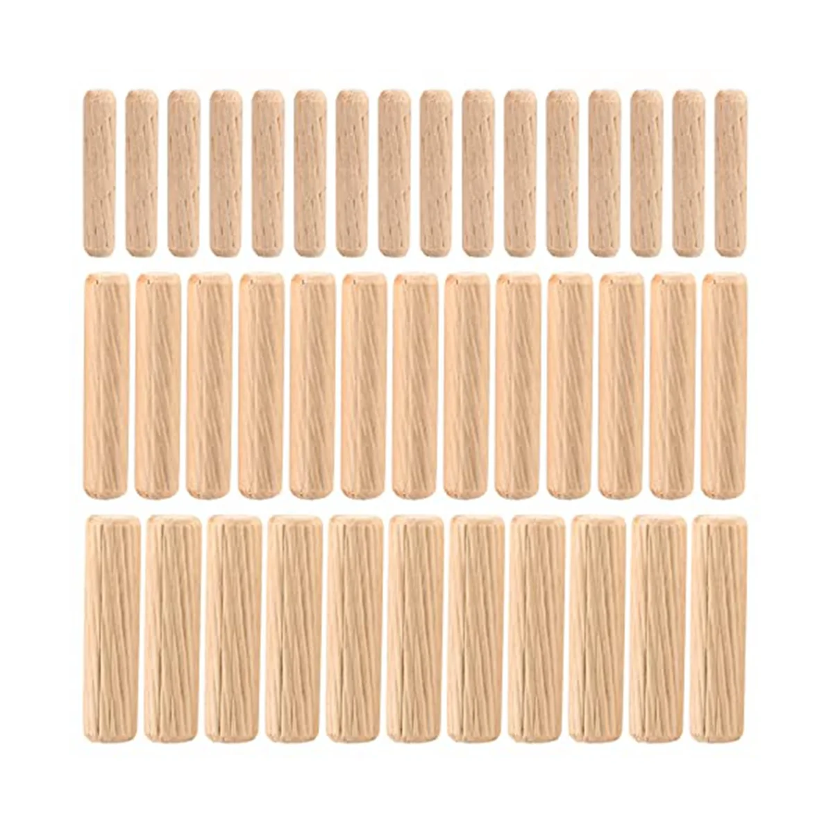 

90Pcs Wooden Dowel Pins, Straight Groove Wooden Dowel Pins with Beveled Ends Tapered, for Furniture Door, M6 M8 M10