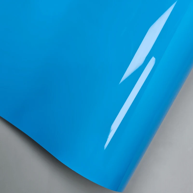 Глянцевая синяя клейкая виниловая пленка для мороженого автомобильные наклейки