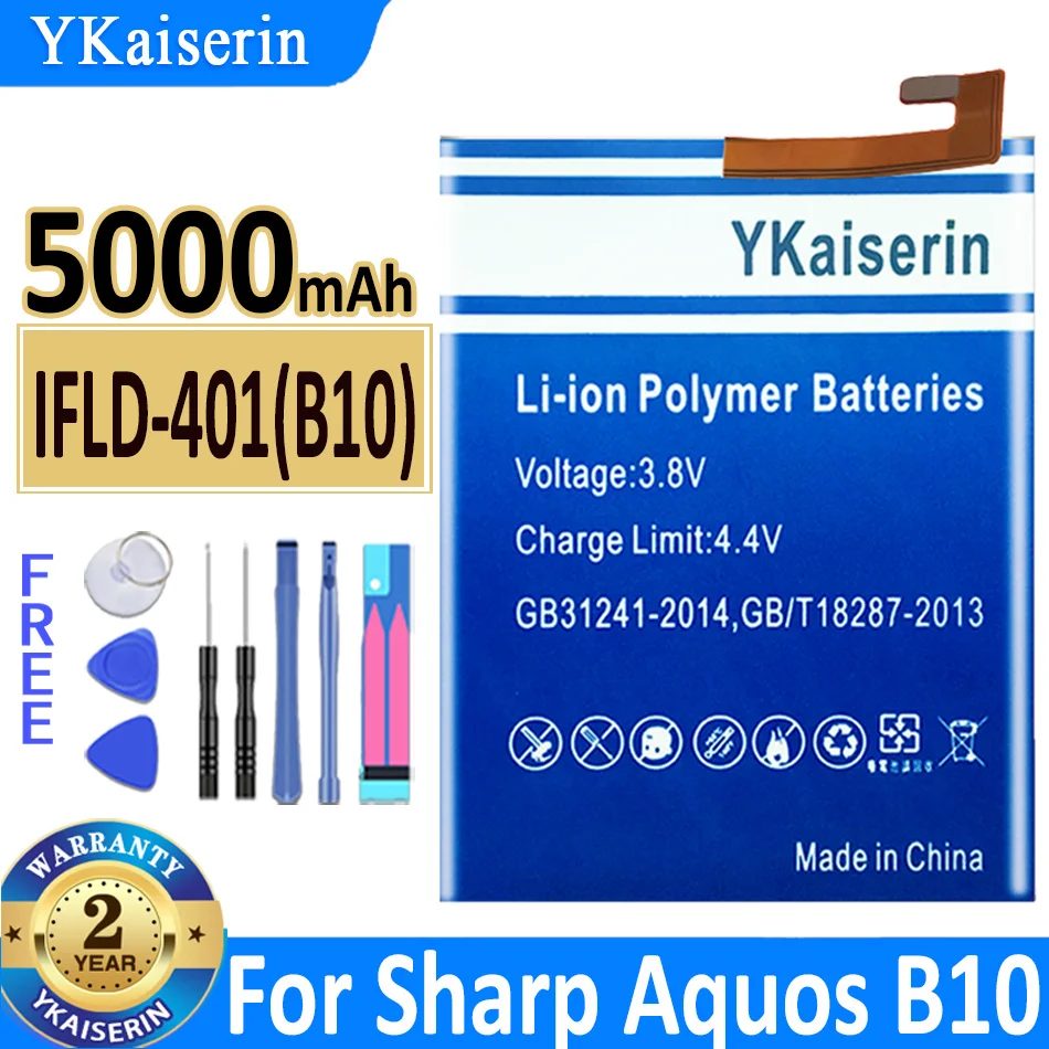 

Аккумуляторная батарея ykaisсеребрина 5600 мАч для Sharp Aquos B10 для InFocus M5S MT6737 / M7S IFLD40 IFLD-401 Bateria