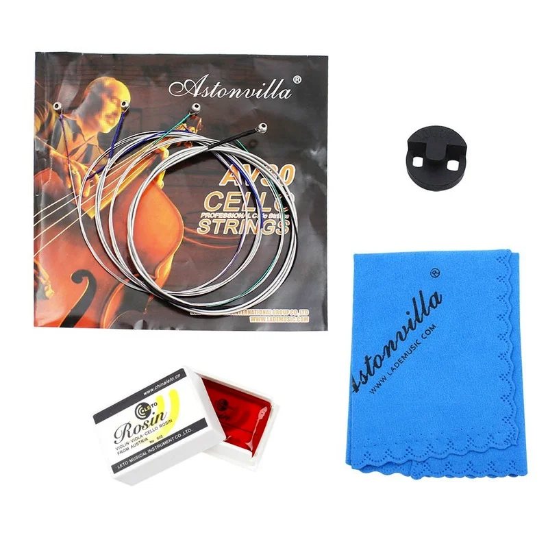 

Aston Villa Cello Four-piece Cello String + Wipe Cloth + Rosin + Mute