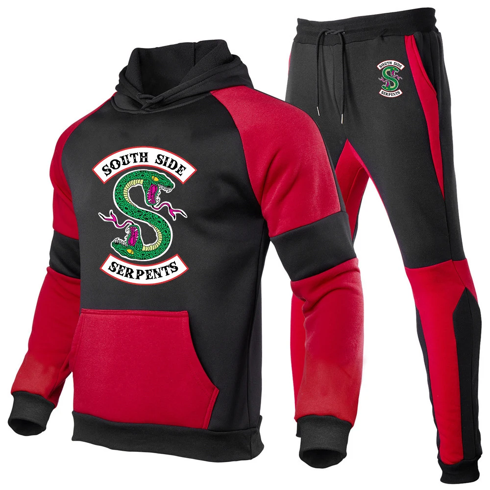 

Riverdale Southside Serpents 2023 Men's Spring new Tracksuit Sweatshirt+Pants Pullover Hoodie Sportwear Suits Casual Clothes