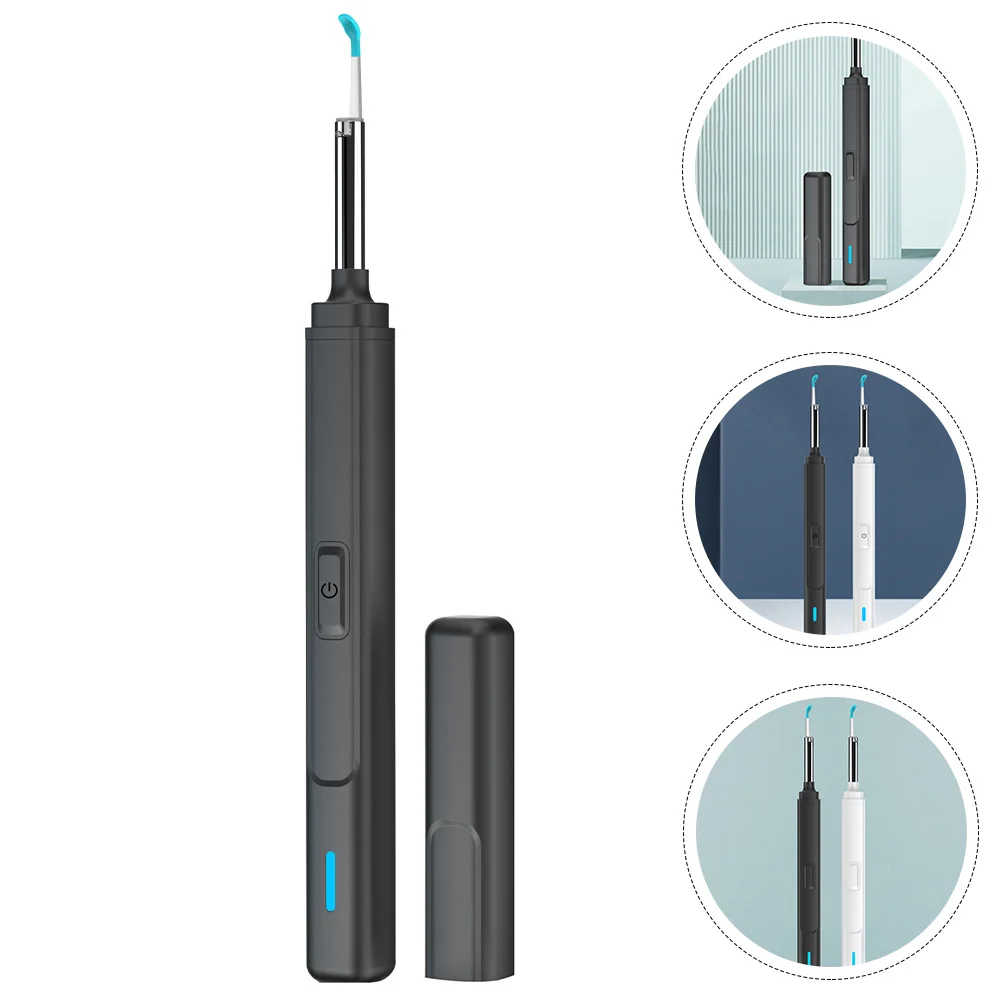 

Ear Wax Removal Tool Ear Cleaner Wireless Otoscope Ear Scope Ear Camera Visual Ear Pick Ear Spoons with Lights ( Black )