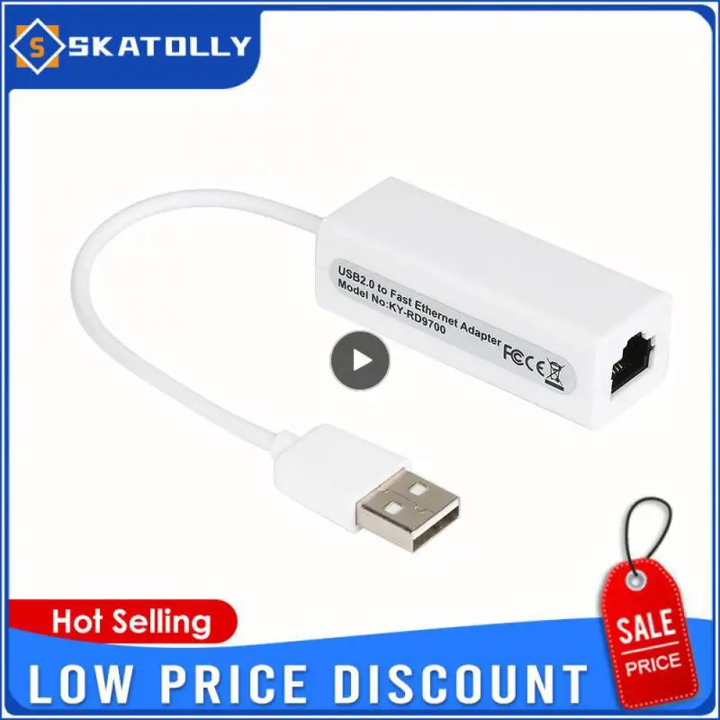 Для Ethernet Lan RJ45 сетевая карта белая кабель USB2.0 линейная адаптер для Windows 7/8/10/XP