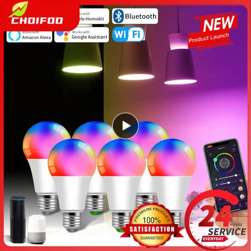 

E27 Light Bulb Rgb Cold Warm Light Dimmable Bulb Smart Home Wifi Bulb Led Lamp Christmas Party Decoration 12w