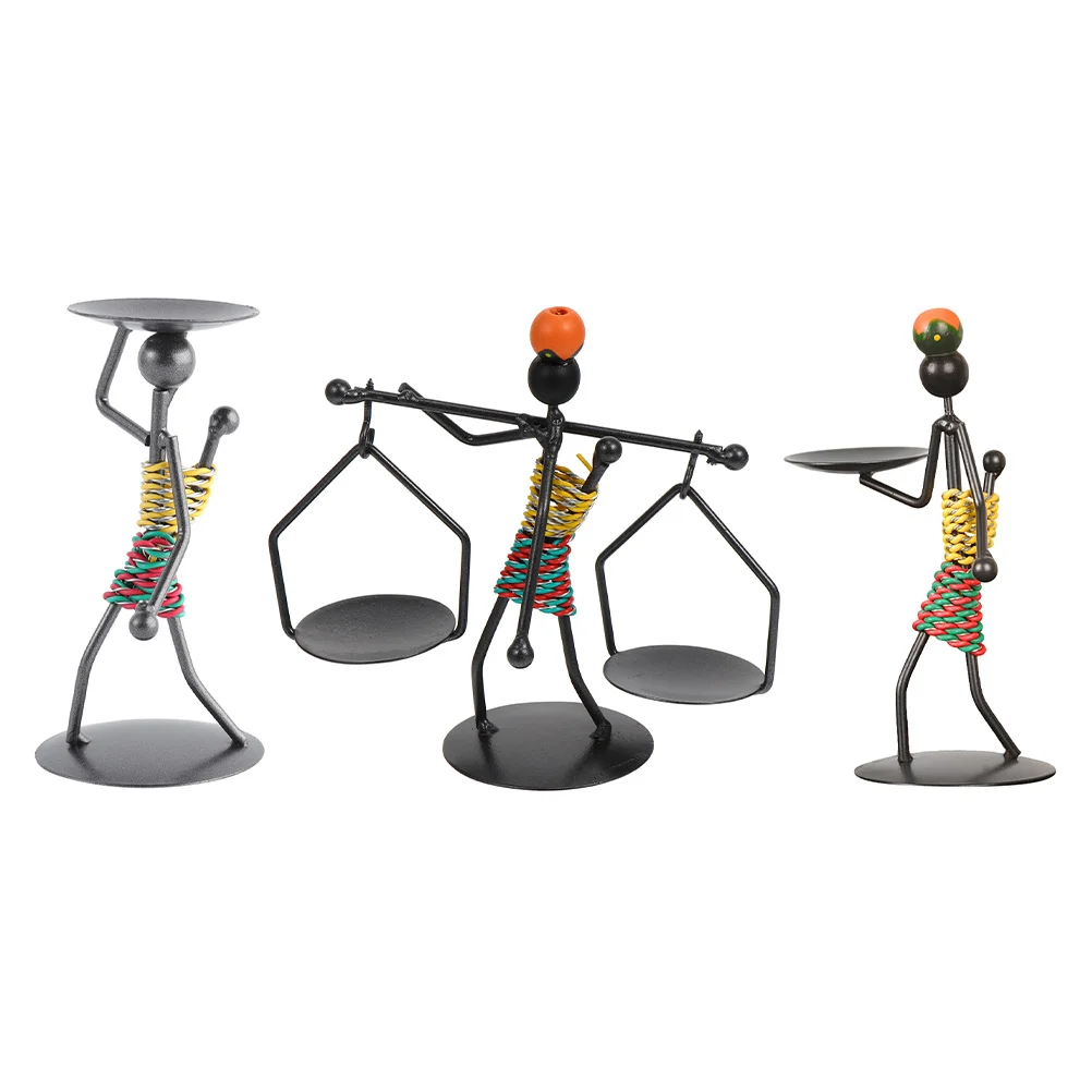 

Tealight Holder Holders Candlestick Table Rack Unique Partyiron Dining Stand Figurine Cup Retro Character Abstract Vintage