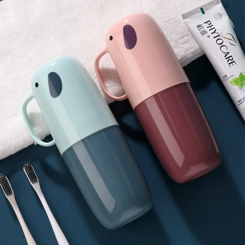 

Fashion Toothbrush Case Toiletries Toothpaste Holder Portable Travel Toothbrush Cup For Outdoor Travel Bathroom Accessories New
