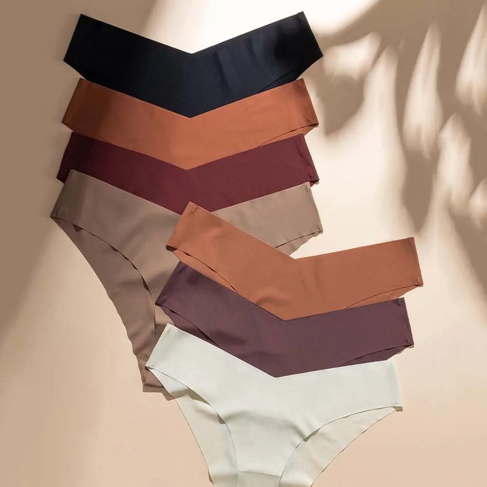 3 шт./комплект женские тонкие бесшовные трусики-стринги из вискозы