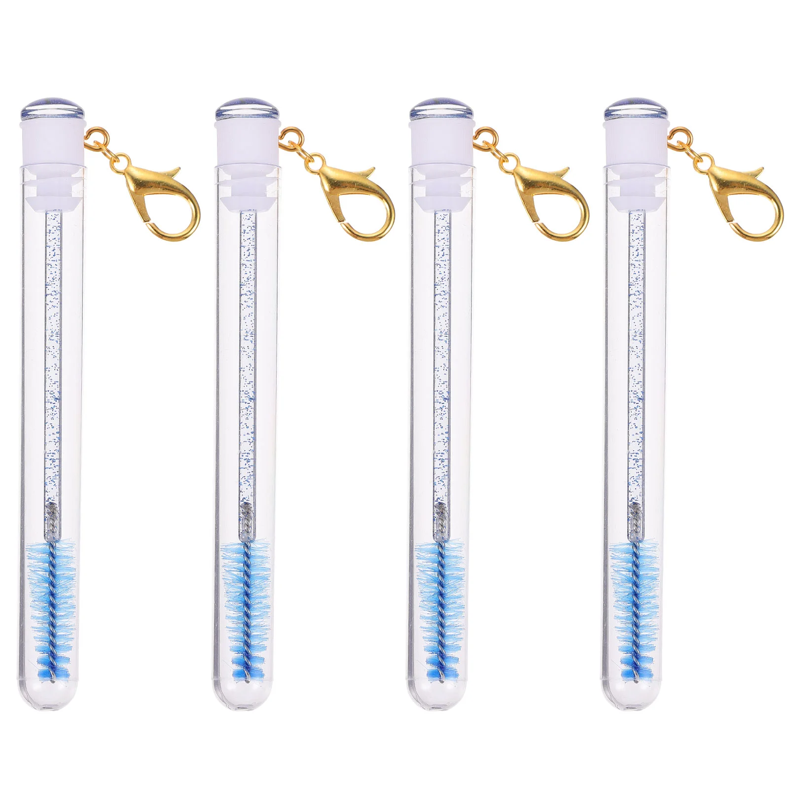 

4pcs Women Eyelash Brush Mascara Brushes Makeup Eyelash Brushes Key Chain
