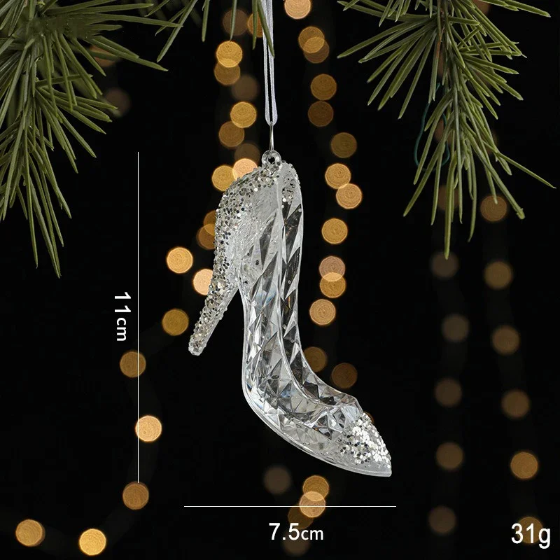 Прозрачный акриловый рождественский кулон