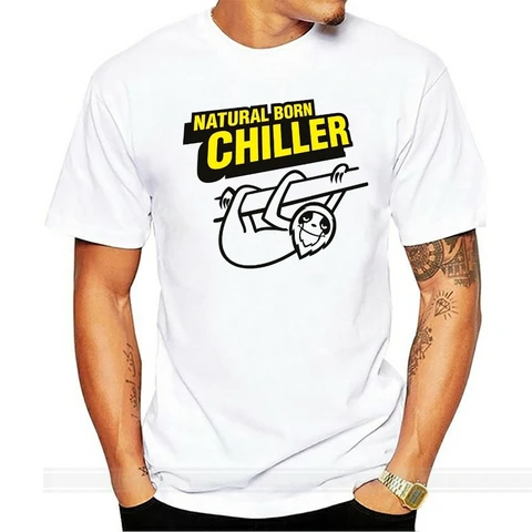 Новая футболка в стиле хип-хоп из 100% хлопка, забавная Футболка с принтом "натуральный Рожденный охладитель", "олтье Ленивец лазикостей", смешная футболка, Распродажа футболок