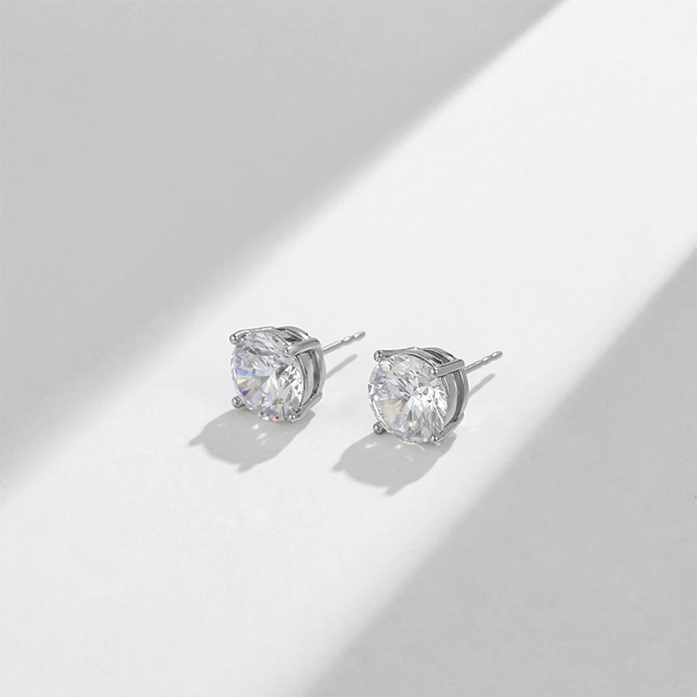 

New Trending Earrings for Women Natural Clear Zircon Piercing Stud Earrings Wedding Ear Christmas Gift Party Jewelry 2023