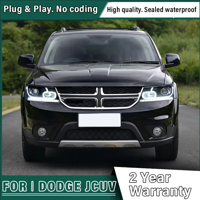 

Car Styling For Dodge JCUV Journey 2009-2016 LED Headlight Fiat Freemont LED DRL Hid Angel Eye Bi Xenon Beam Accessories