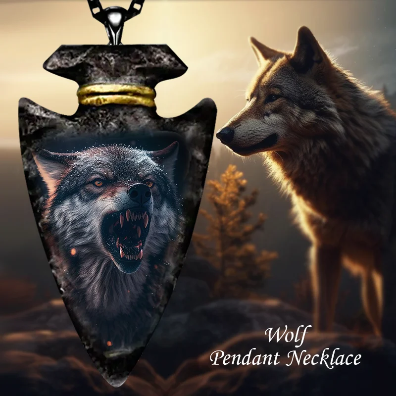 

Wolf Necklace Fashion Cool Necklace Men's and Women's Lover Family Gift
