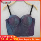 Женский топ-бюстье для танцев и выступлений, золотистый облегающий пикантный топ-бюстье для ночного клуба, укороченный топ для осени и зимы