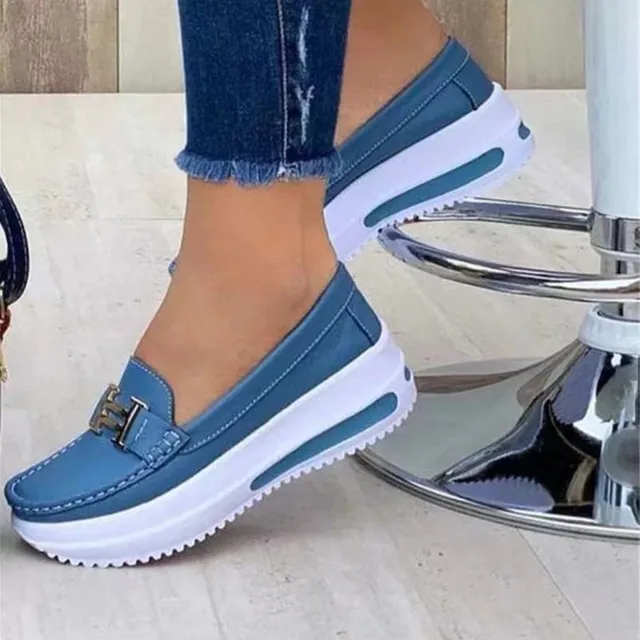 2022 Spring New Thick-soled Comfortable Women's Sneakers Luxury Loafers Designer Women's Shoes Fashion Lace-up White Shoes Women 3