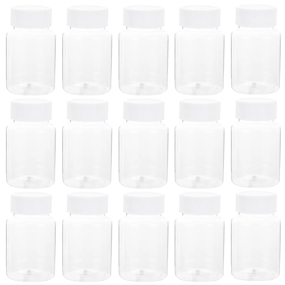 

40 Pcs Plastic Dispensing Vials Small Holder Powder Container Box Bottle Medicine Travel Liquid Containers