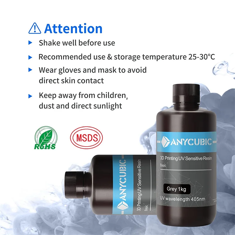 SLA УФ-отверждающая Смола ANYCUBIC 405 нм смола для 3D принтера высокоточный и быстрый