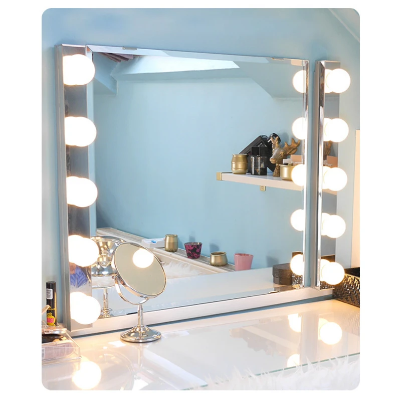 

USB-зеркало для макияжа, искусственная лампа, искусственная лампа, плавная регулировка яркости, настенная лампа, 2, 6, 10, 14 лампочек, комплект для гардеробного стола