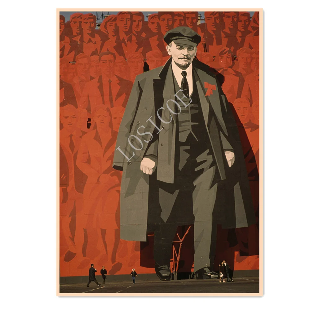 

Советский СССР, президент СССР, Ленин, настенное искусство, винтажный постер из крафт-бумаги и печать, Настенный декор, Коммунистическая верующая картина