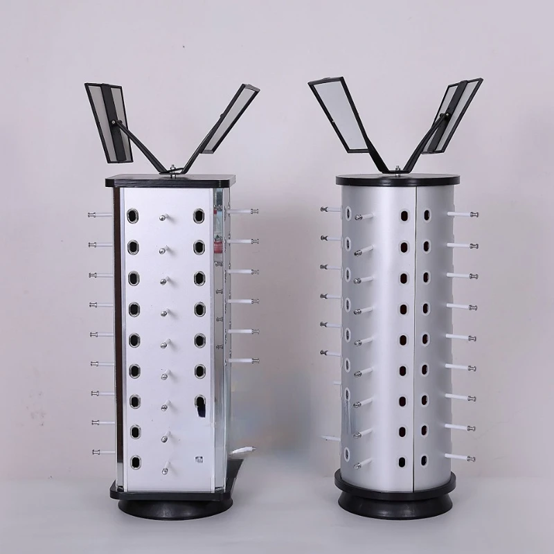 Exquisite Aluminum-plastic Density Board Sunglasses Display Frame Rotating Display Frame Glasses Props Accommodate 32-52 Pairs