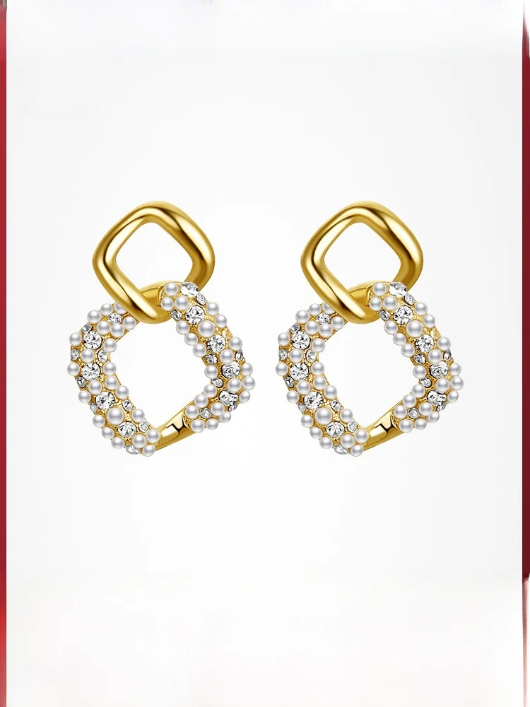 Jay Geometric Изысканные серьги High Sense 2024 новые уникальные квадратные и круглые для