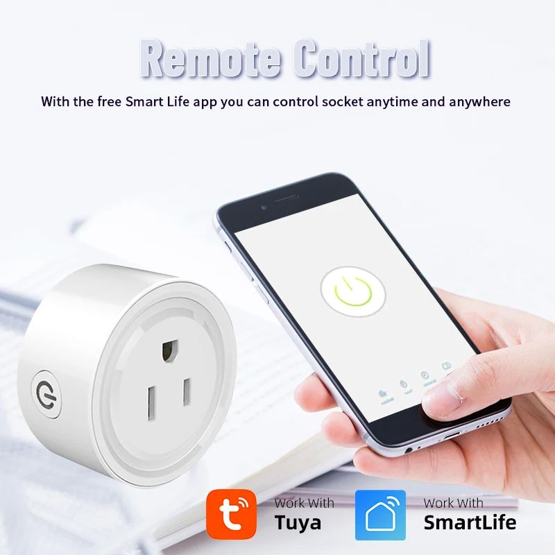 

Умная розетка Tuya с Wi-Fi, 10 А/16 А/20 А