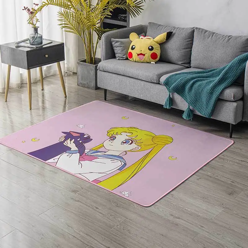 Buy Home Room Decor Teenager Large Rugs Anime Area Rug Comfortable Carpet for Bedroom Furry Children Nursery Tapis on
