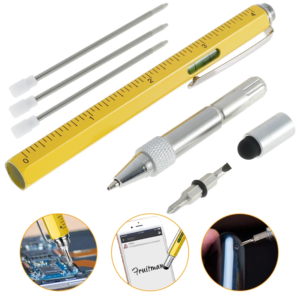 

6 in 1 Multi Tool Pen Multifunction Caliper pen Ball-Point ballpoint pen Gel Ink Pen Vernier Caliper Roller Ball Pen Creativity