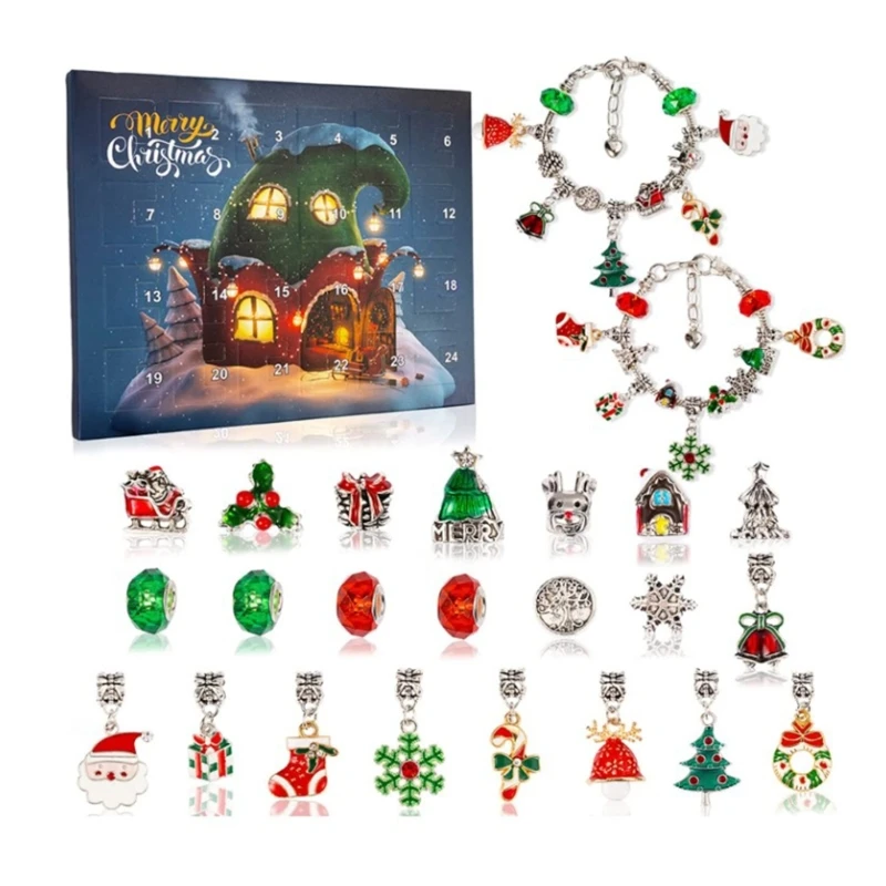 

Christmas Jewelry Advent Calendar Christmas Advent Calendar Bracelets 2022 Girls Christmas Countdown Calendar blind box