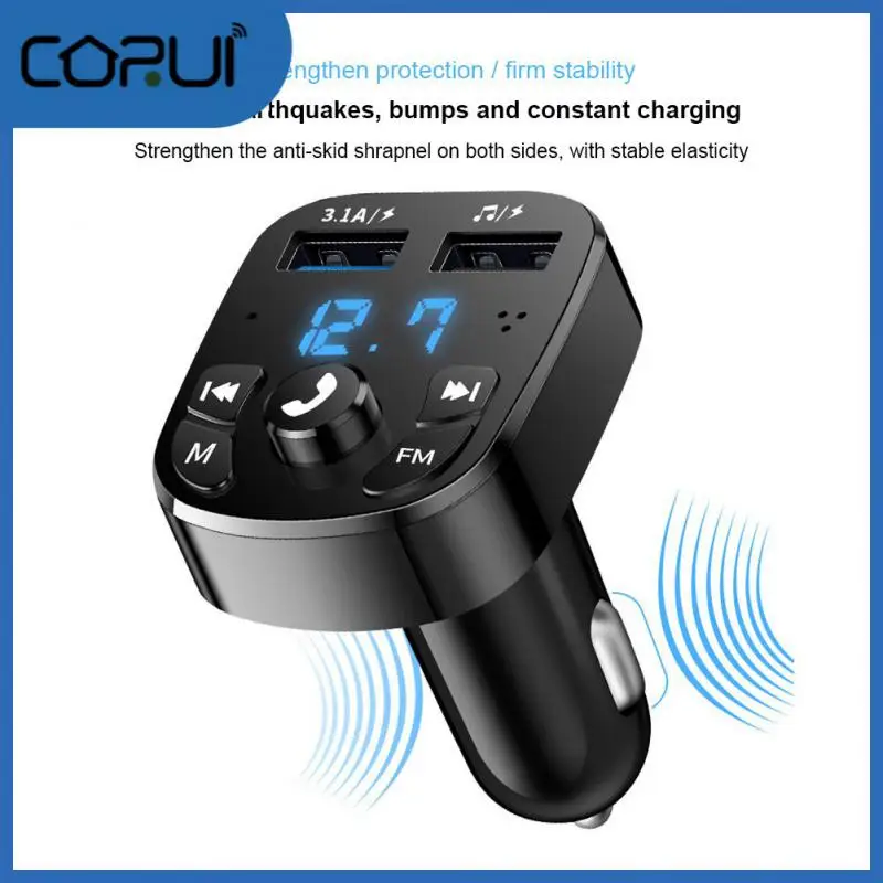 

3.1a Dual Usb Car Mp3 Player Smart Fast Charging Car Music U Disk Supplies Multifunctional Car Fast Charging Car Accessories