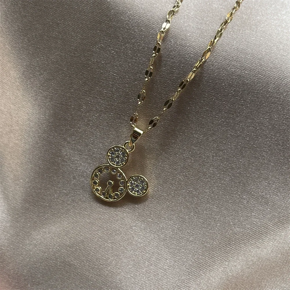 Ожерелье с подвеской в форме головы мыши из нержавеющей стали