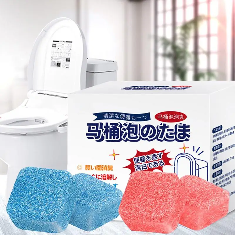 

Toilet Descaling Cleaning Effervescent Tablet 12Pcs/Box Multi-Use Automatic Toilet Bowl Urine Stain Dirt Remover Deodorant Fresh